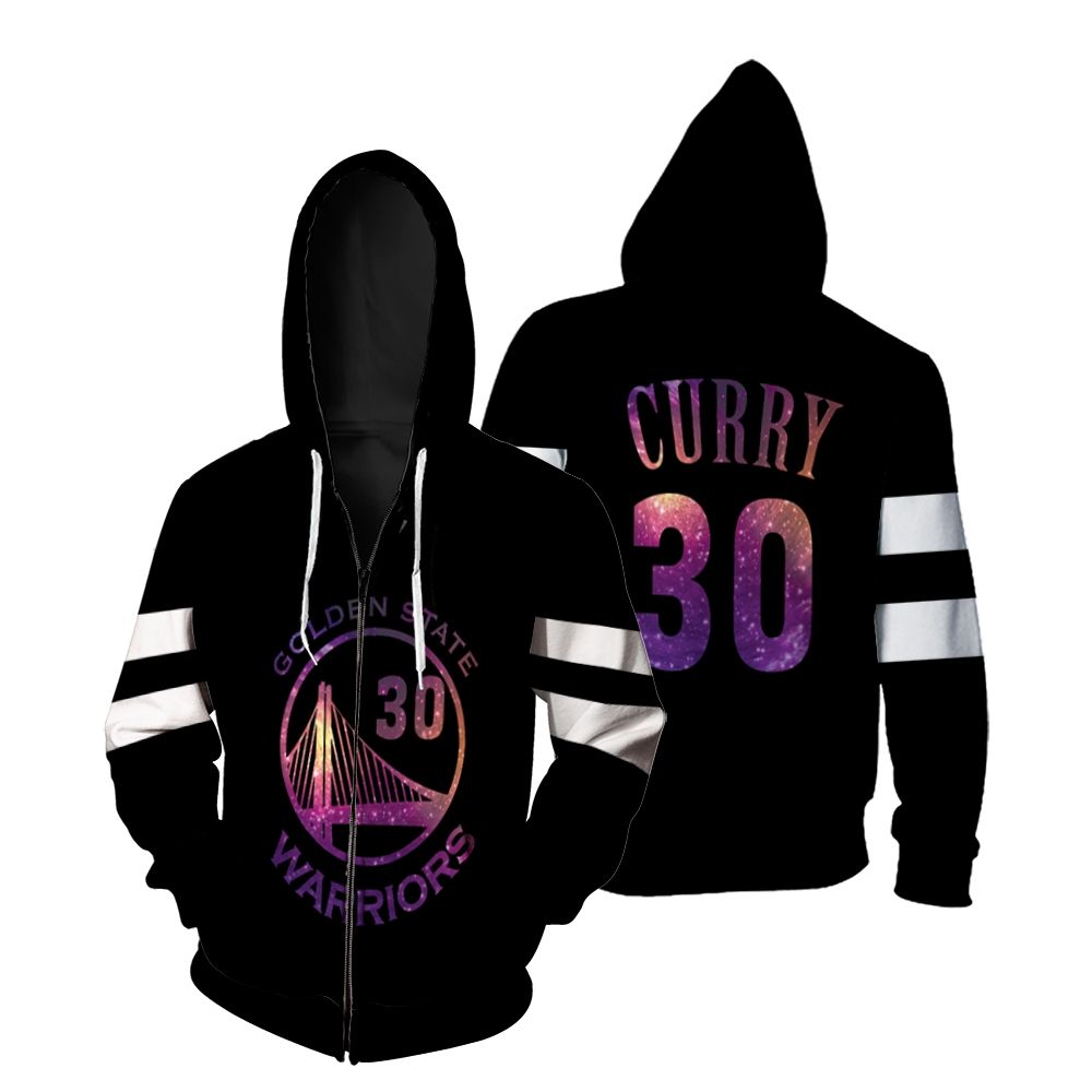 Warriors Stephen Curry Iridescent Black shirt Fleece Hoodie
