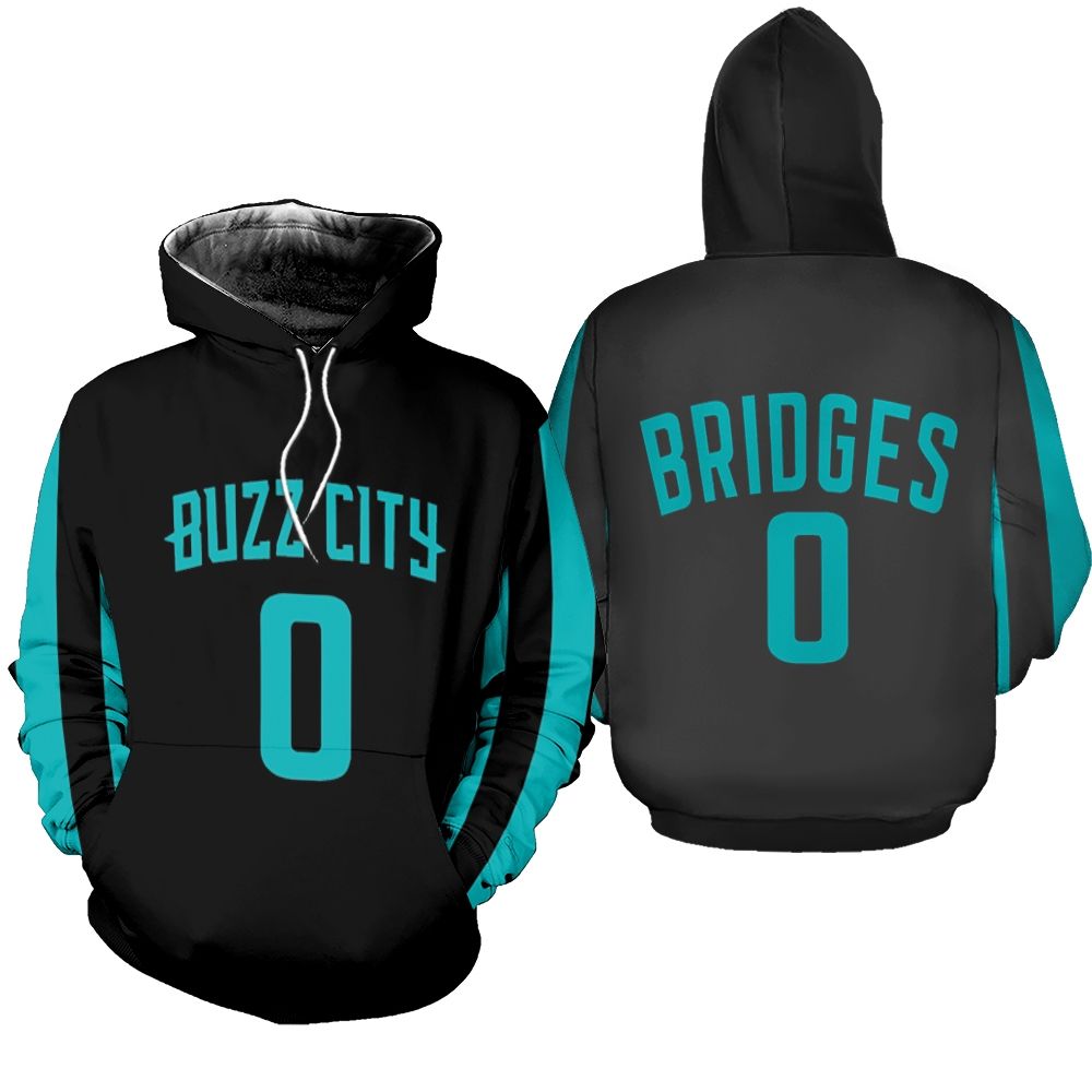 Miles Bridges Charlotte Hornets Jordan Brand City Edition Black shirt Zip Hoodie