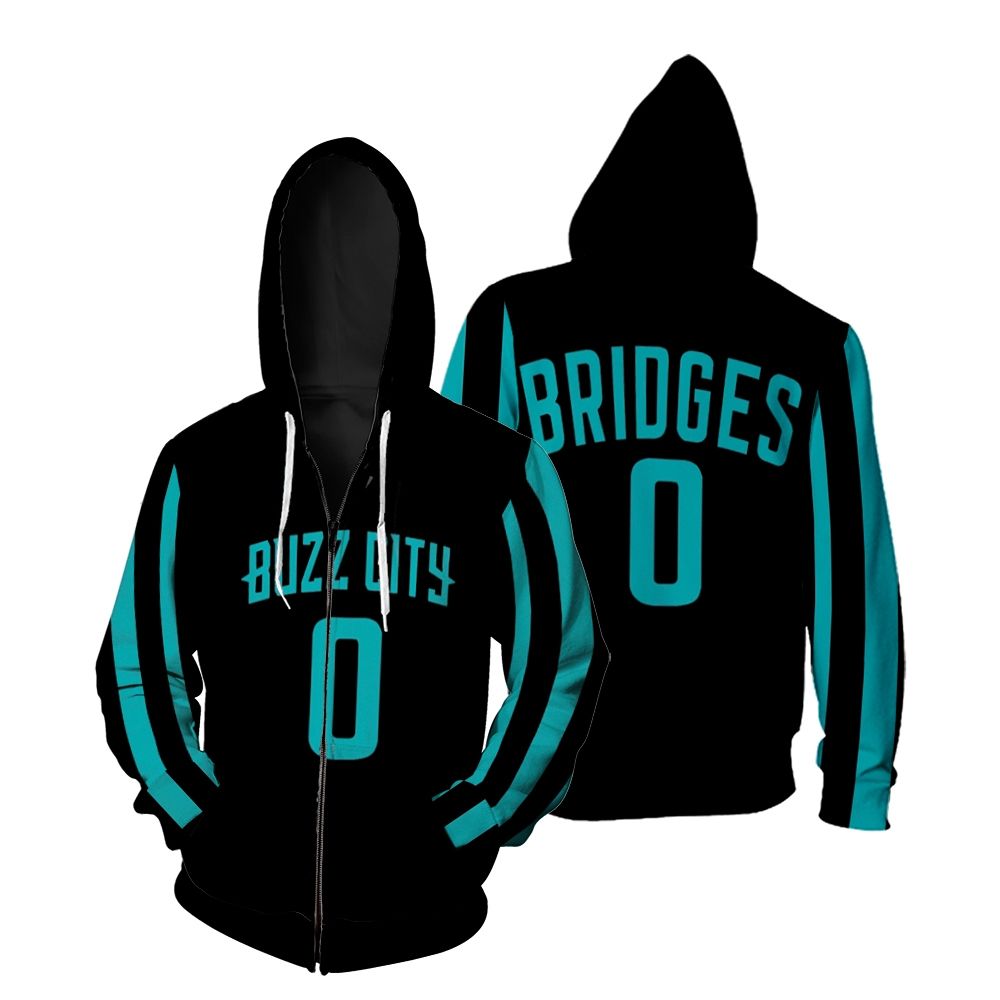 Miles Bridges Charlotte Hornets Jordan Brand City Edition Black shirt Fleece Hoodie
