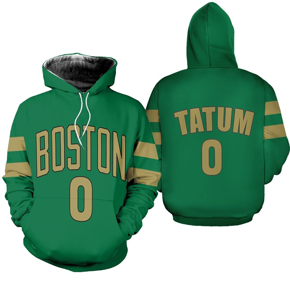 Jayson Tatum Boston Celtics 2020 Finished City Edition Kelly Green shirt Fleece Hoodie