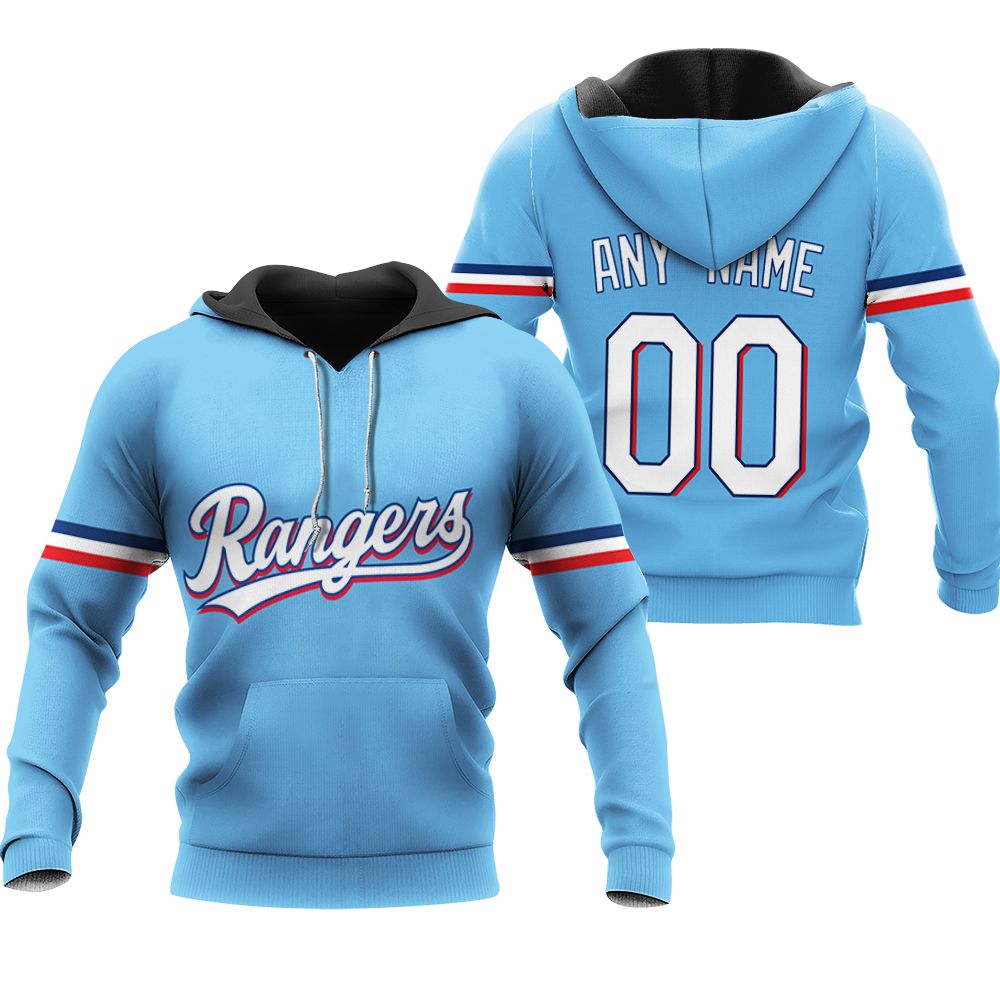 Personalized Texas Rangers 00 Any Name 2020 MLB Team Alternative Red shirt Inspired Style Hoodie