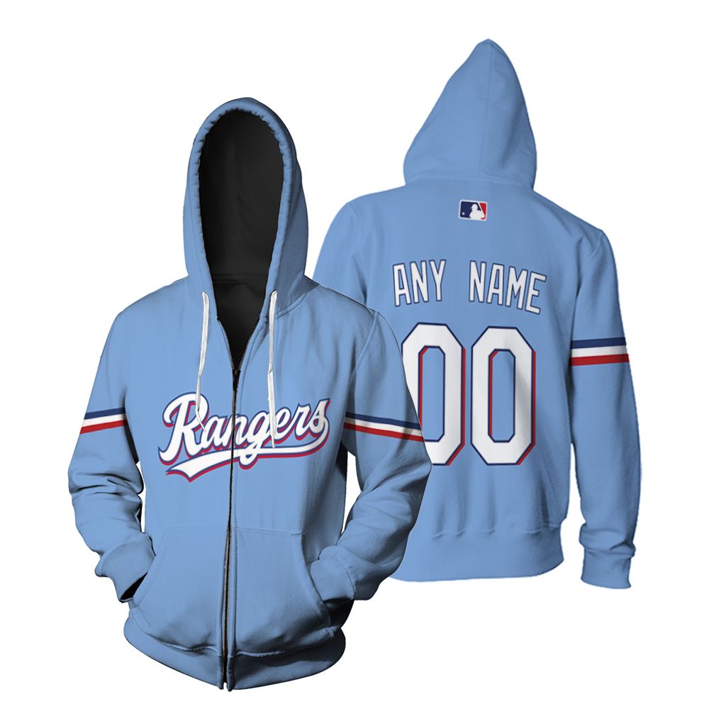 Texas Rangers 2020 MLB Team Light Blue shirt Inspired Style Hoodie