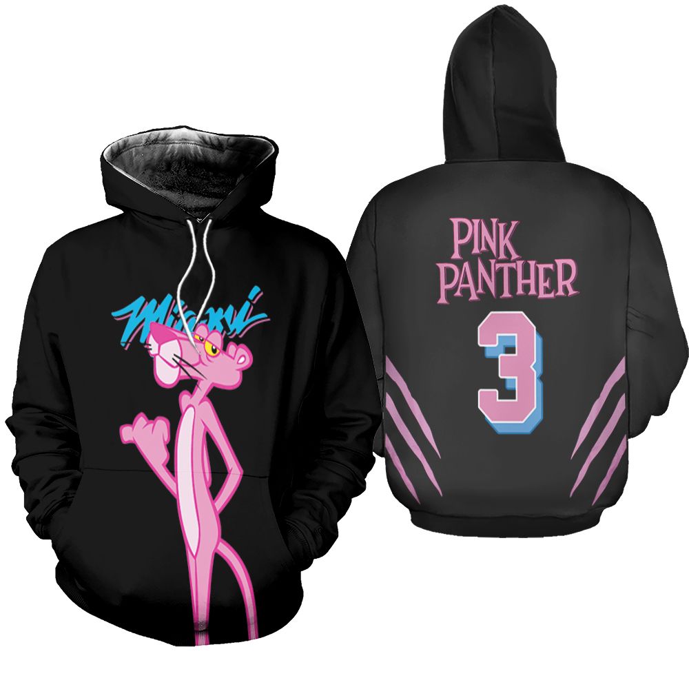 Miami Heat X Pink Panther 3 2021 Collection Black shirt Inspired style Hoodie