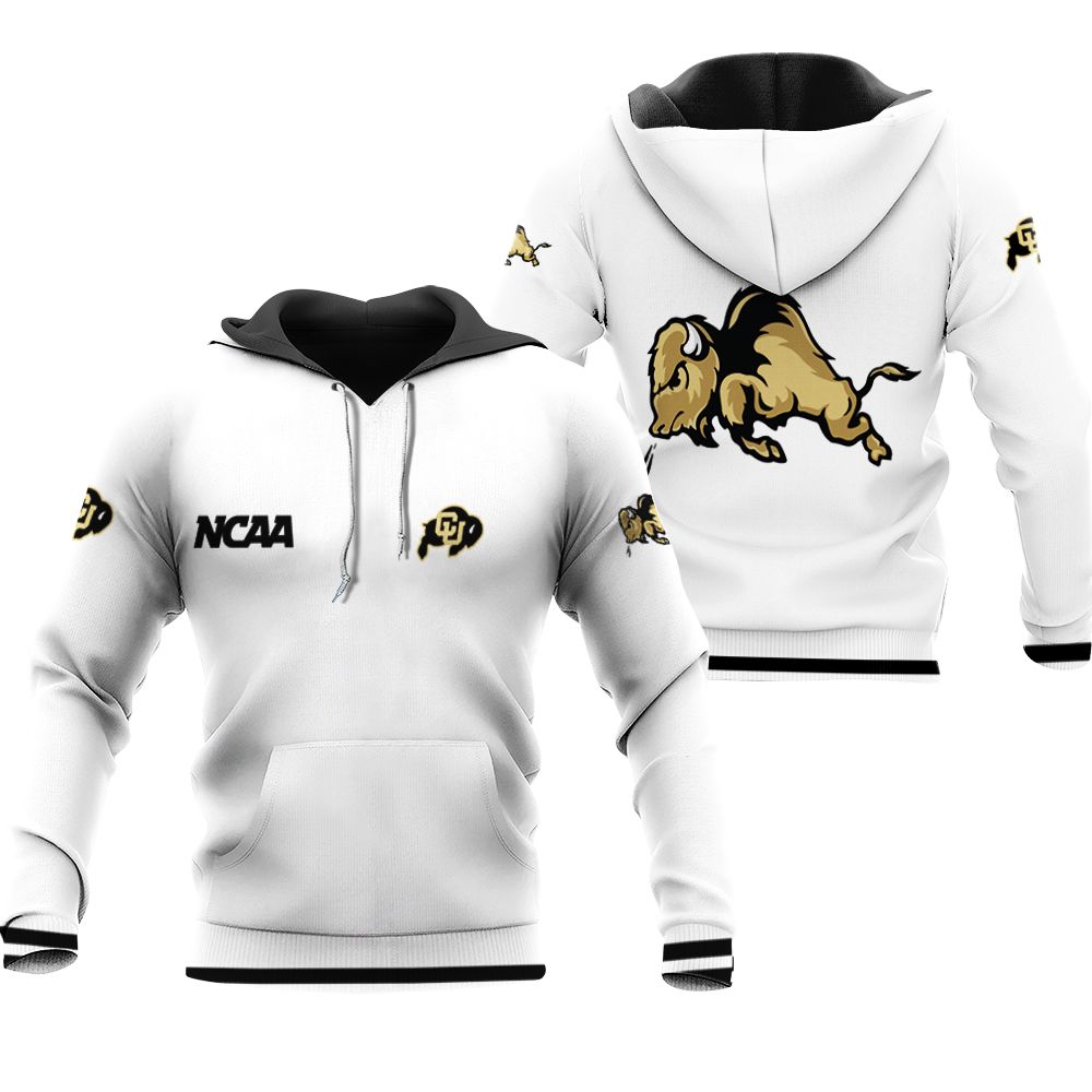 Colorado Buffaloes Ncaa Classic White With Mascot Logo Gift For Colorado Buffaloes Fans Hoodie