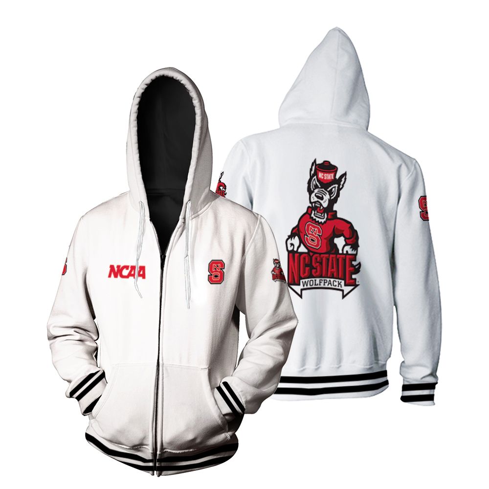 Nc State Wolfpack Ncaa Classic White With Mascot Logo Gift For Nc State Wolfpack Fans Hoodie