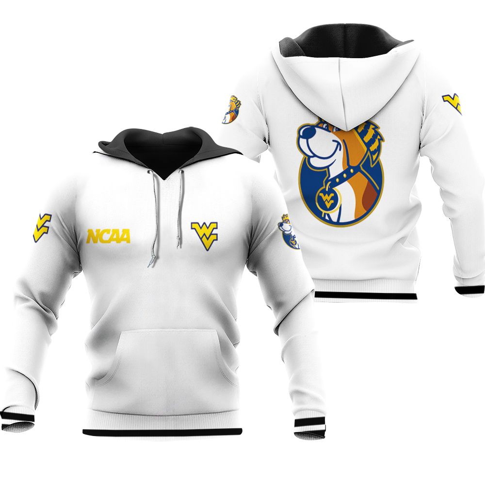 West Virginia Mountaineers Ncaa Classic White With Mascot Logo Gift For West Virginia Mountaineers Fans Hoodie