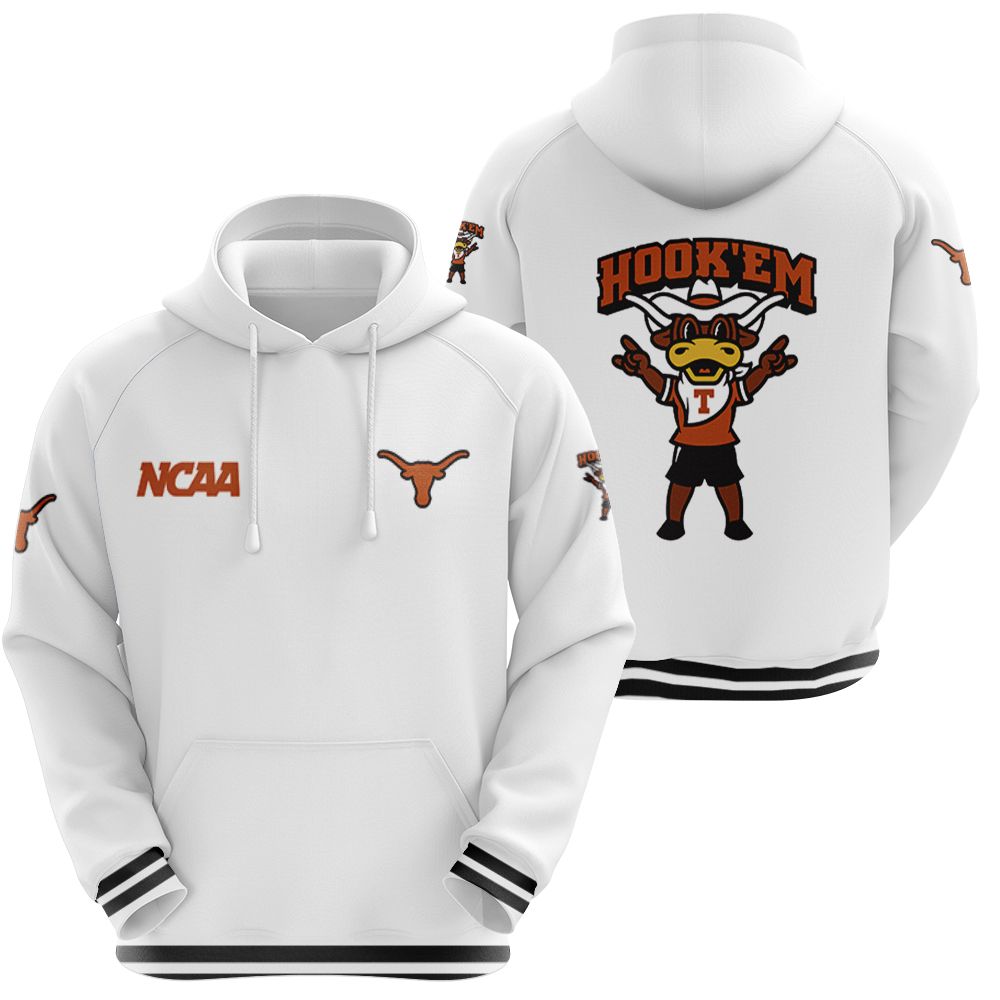 Texas Longhorns Ncaa Classic White With Mascot Logo Gift For Texas Longhorns Fans Hoodie