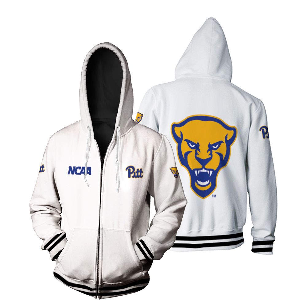 Pittsburgh Panthers Ncaa Classic White With Mascot Logo Gift For Pittsburgh Panthers Fans Hoodie