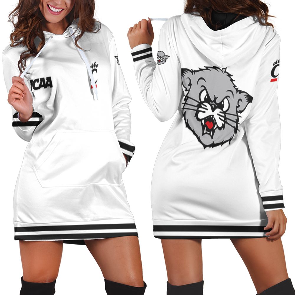 Cincinnati Bearcats Ncaa Classic White With Mascot Logo Gift For Cincinnati Bearcats Fans Hoodie Dress