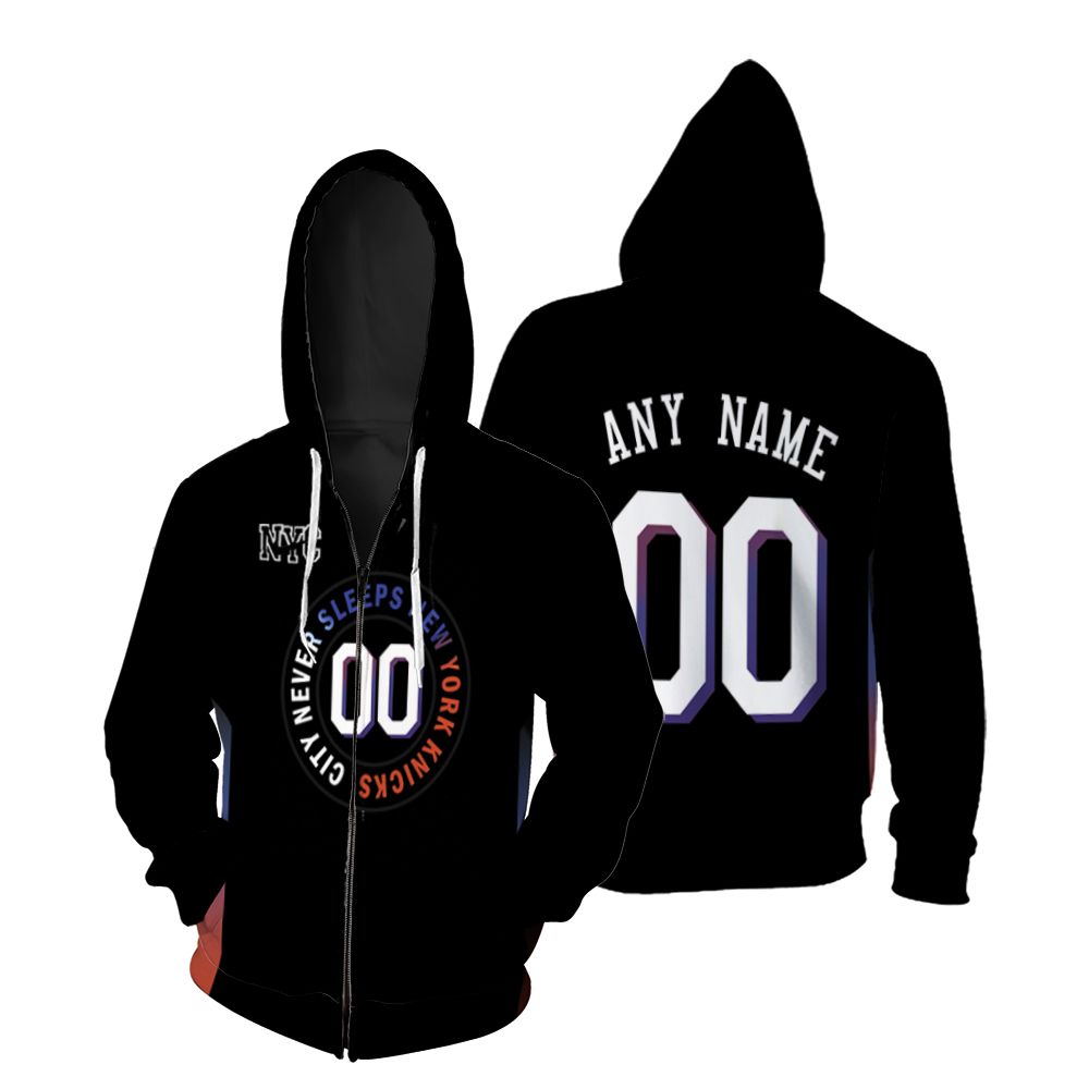Personalized New York Knicks 00 Anyname 2020 Nba City Edition Black shirt Inspired Style Gift For New York Knicks Fans Hoodie