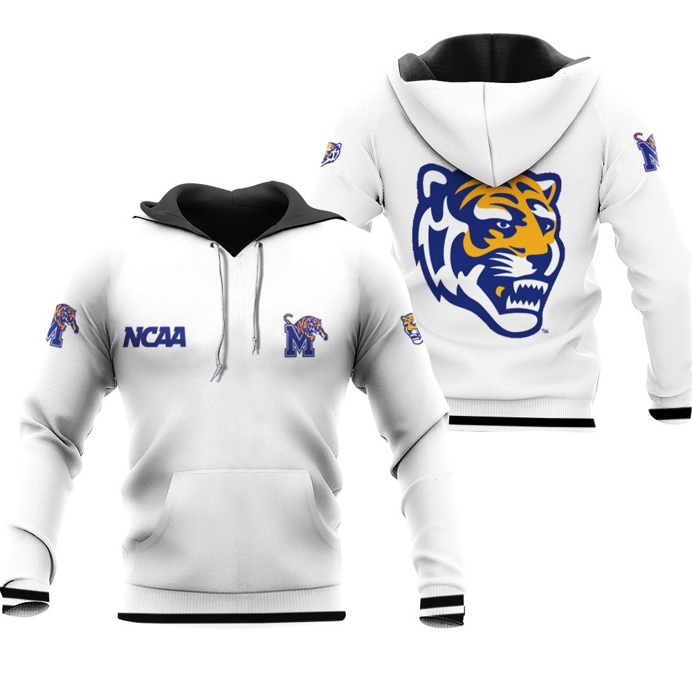 Memphis Tigers Ncaa Classic White With Mascot Logo Gift For Memphis Tigers Fans Hoodie