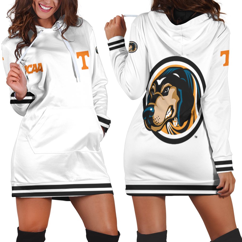Tennessee Volunteers Ncaa Classic White With Mascot Logo Gift For Tennessee Volunteers Fans Hoodie Dress