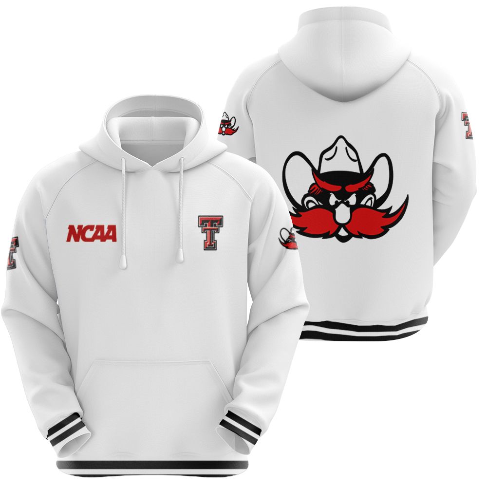 Texas Tech Red Raiders Ncaa Classic White With Mascot Logo Gift For Texas Tech Red Raiders Fans Hoodie