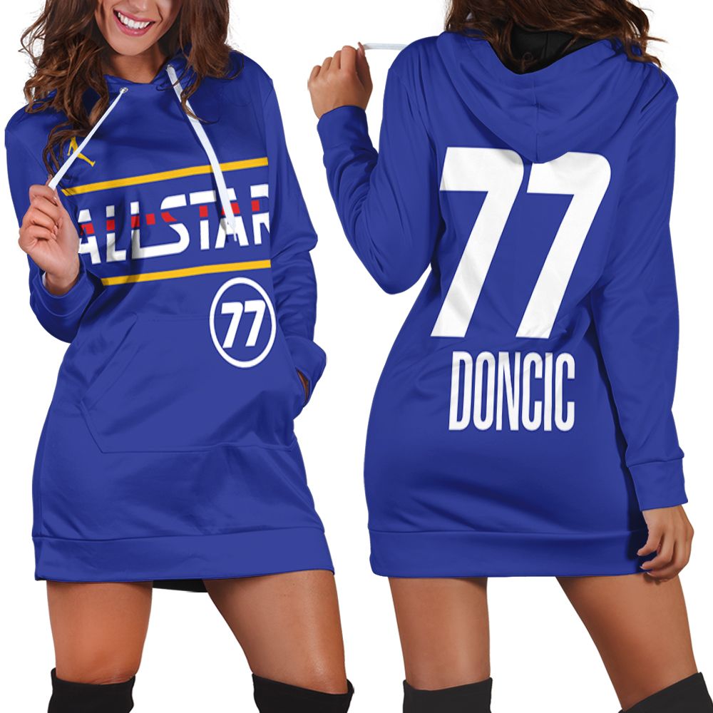 Luka Don 77 NBA Great Player Wizards 2021 All Star Eastern Conference Blue shirt Style Gift For Don Fans Hoodie Dress