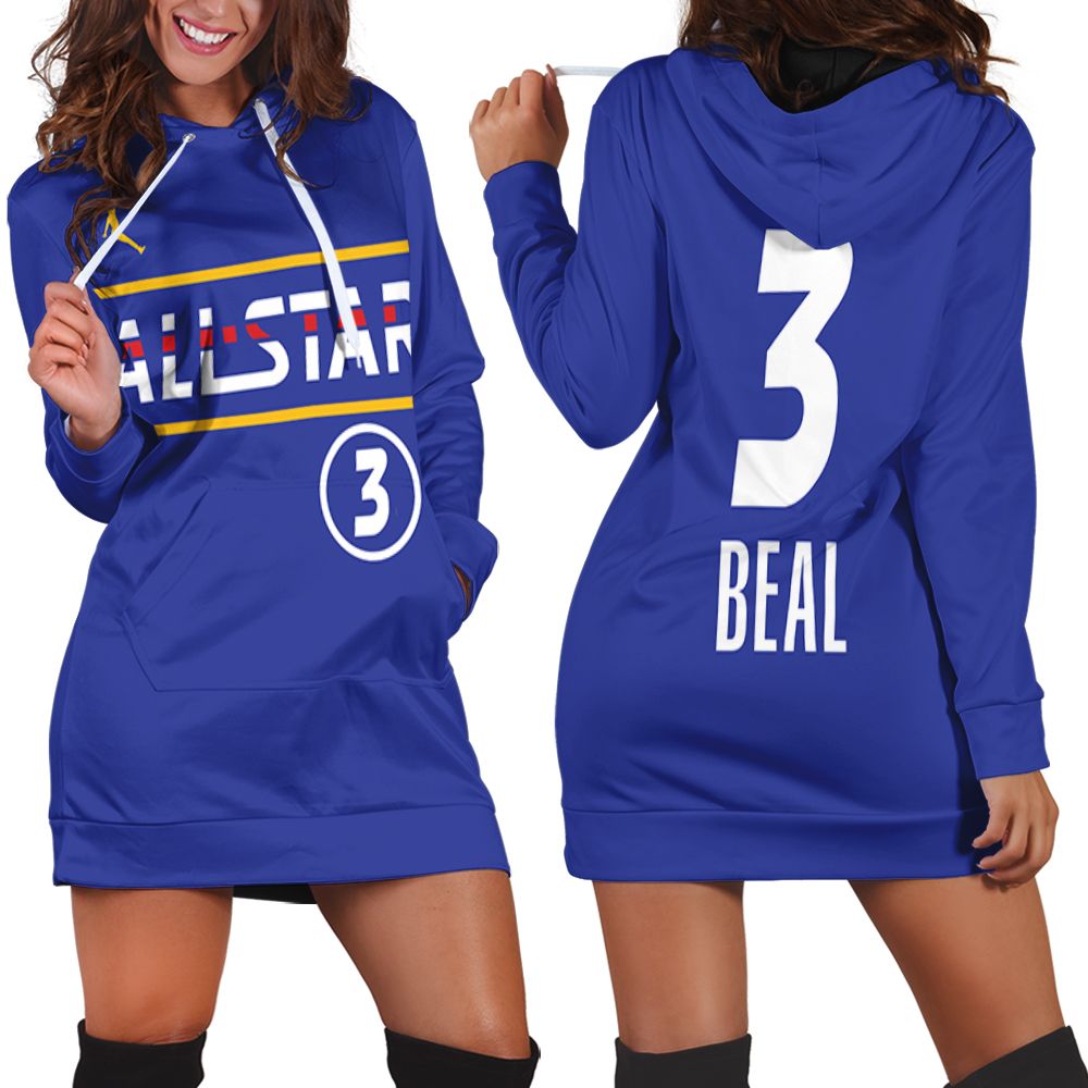 Bradley Beal #3 NBA Wizards 2021 All Star Eastern Conference Blue shirt Style Gift For Beal Fans Hoodie Dress