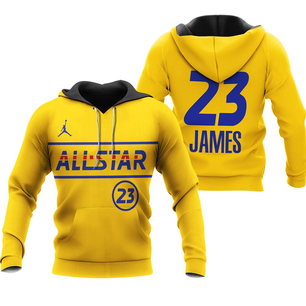 LeBron James #23 NBA Warriors 2021 All Star Western Conference Gold shirt Style Gift For James Fans Hoodie