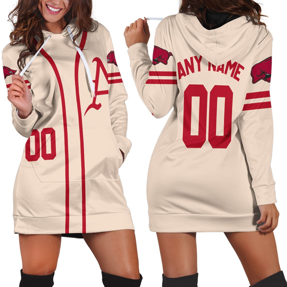 Arkansas Razorbacks Andrew Benintendi #16 MLB Baseball Team Benintendi College Red 3D Designed Allover Gift For Arkansas Fans Hoodie Dress