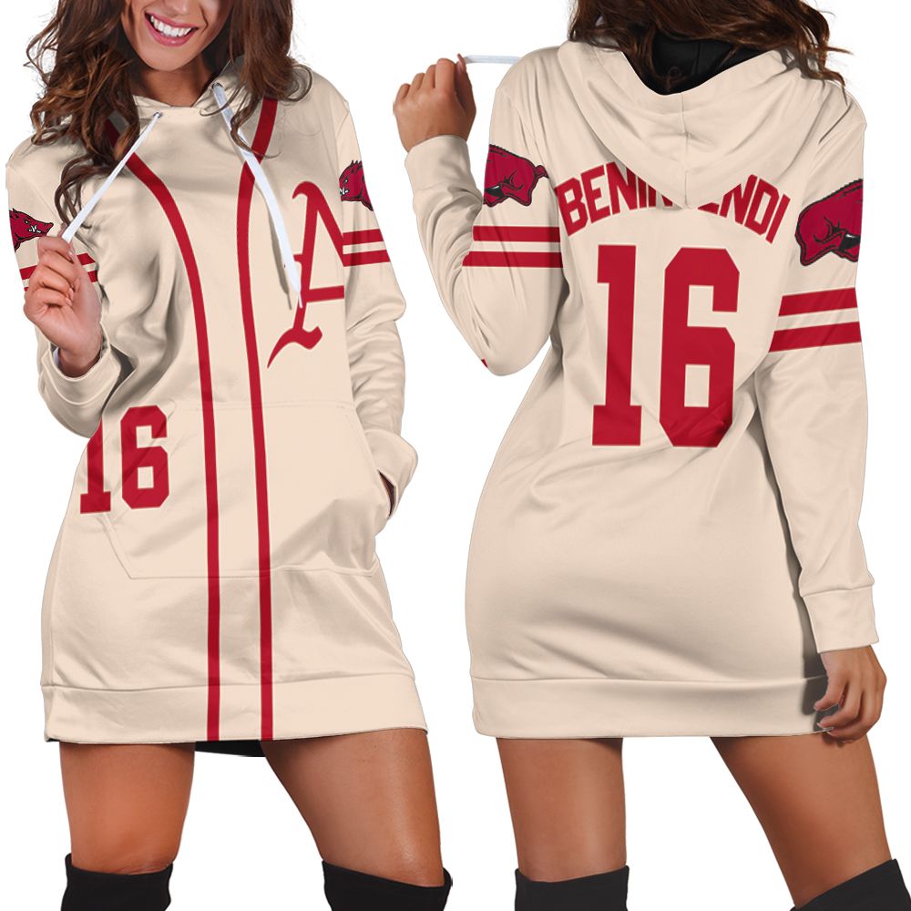 Arkansas Razorbacks Andrew Benintendi #16 MLB Baseball Team Benintendi College 3D Designed Allover Gift For Arkansas Fans 1 Hoodie Dress