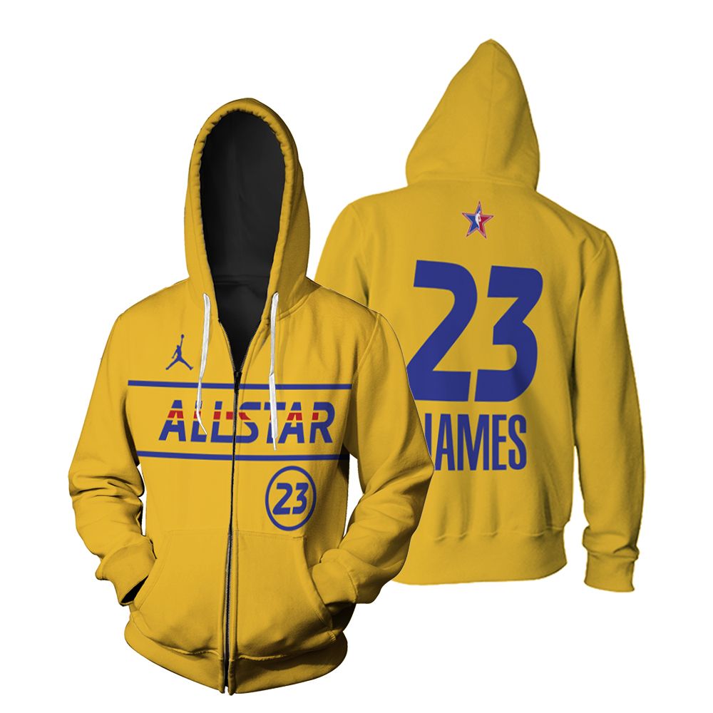 Warriors NBA 2021 All Star Western Conference Gold shirt Style Gift For Warriors Fans Zip Hoodie