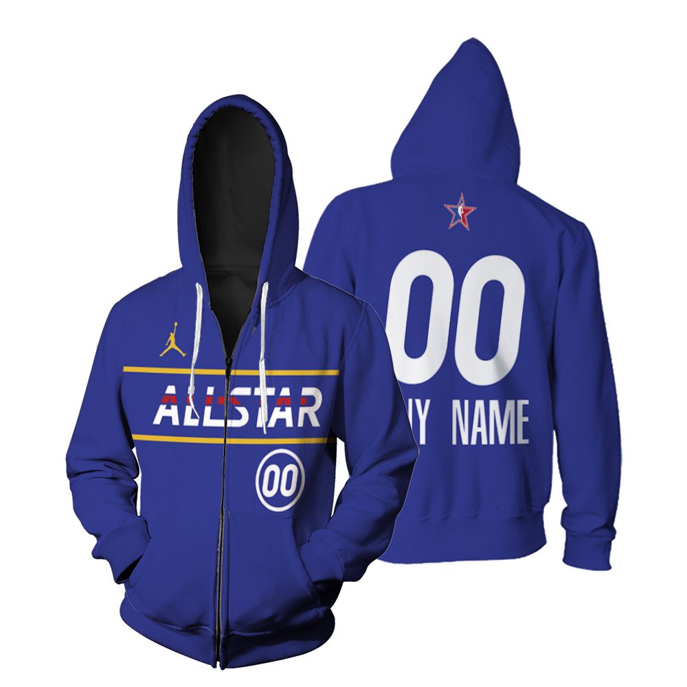 Wizards NBA Basketball 2021 All Star Eastern Conference Blue shirt Style Gift For Wizards Fans Zip Hoodie