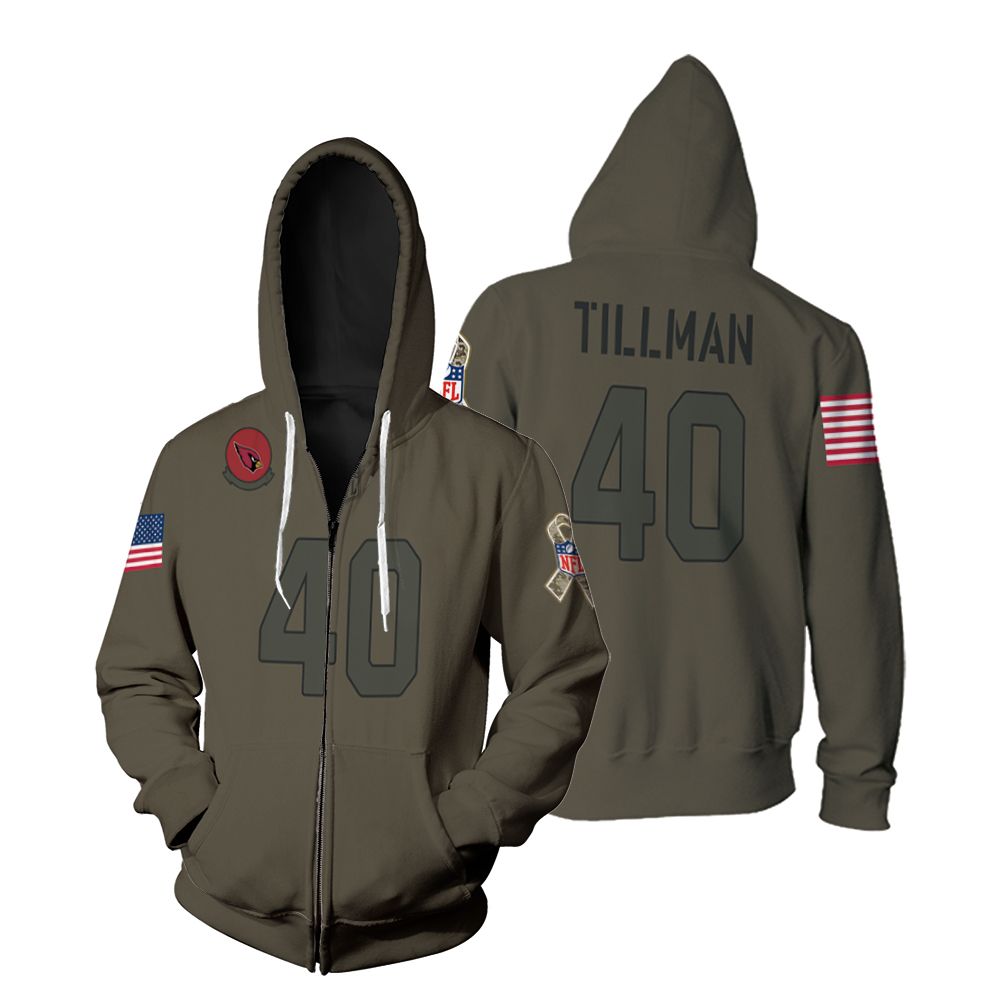 Arizona Cardinals NFL American Football Team Logo Camo 2019 Salute To Service 3D Designed Allover Gift For Arizona Fans Zip Hoodie
