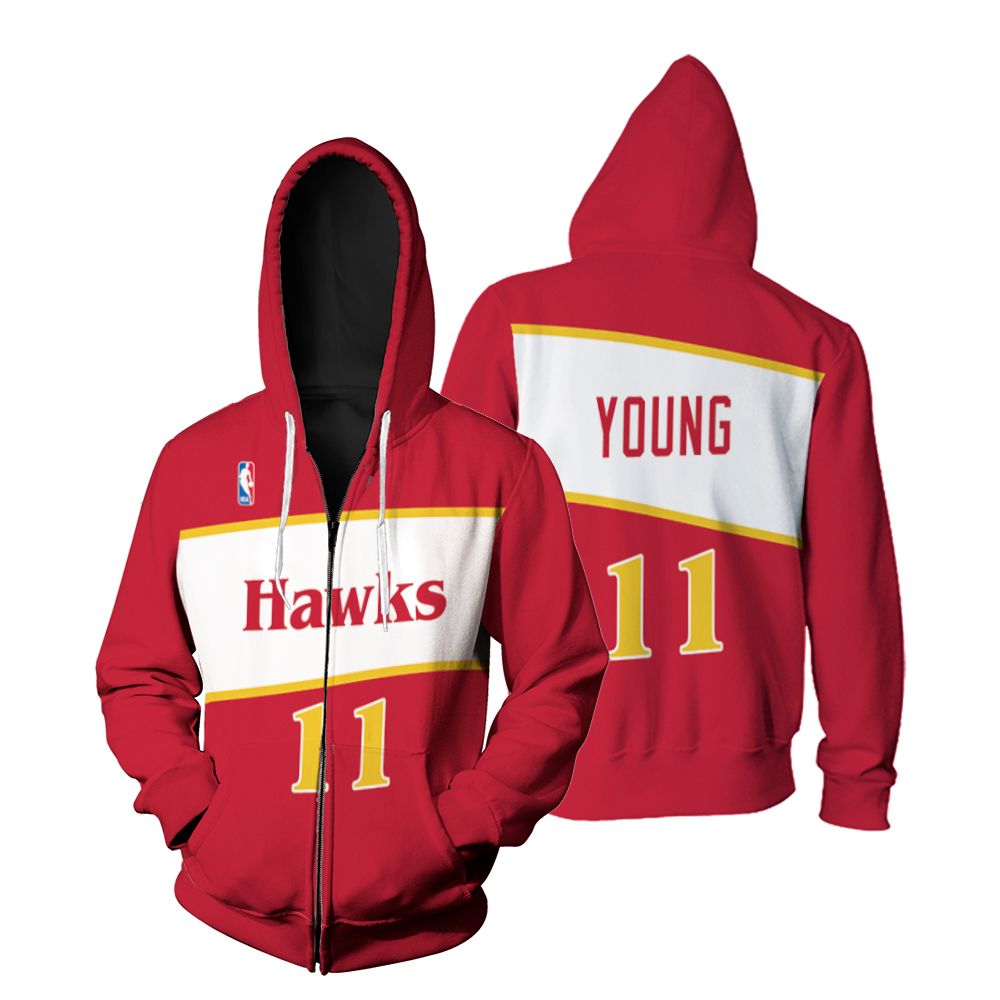 Atlanta Hawks NBA Basketball Team Swingman Black City Edition 3D Designed Allover Custom Gift For Atlanta Fans Zip Hoodie