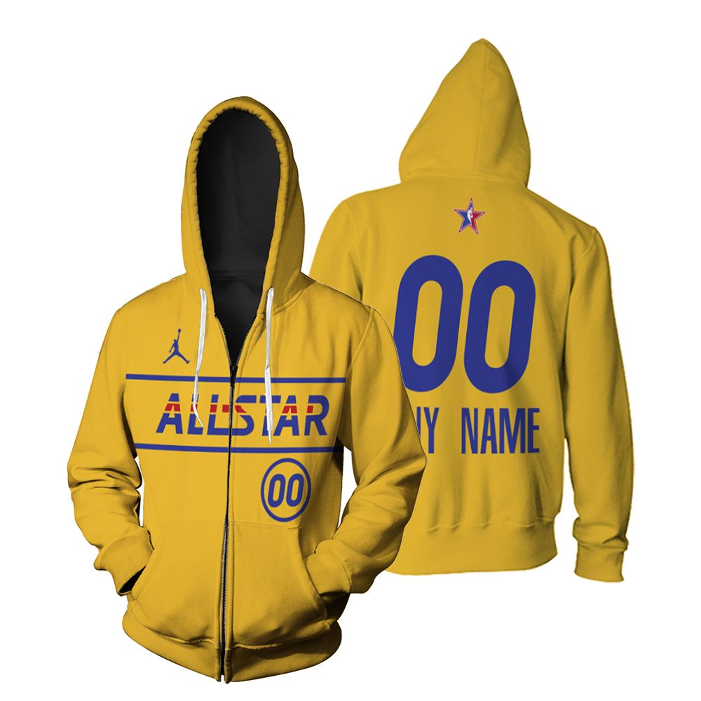 LeBron James #23 NBA Warriors 2021 All Star Western Conference Gold shirt Style Gift For James Fans Zip Hoodie