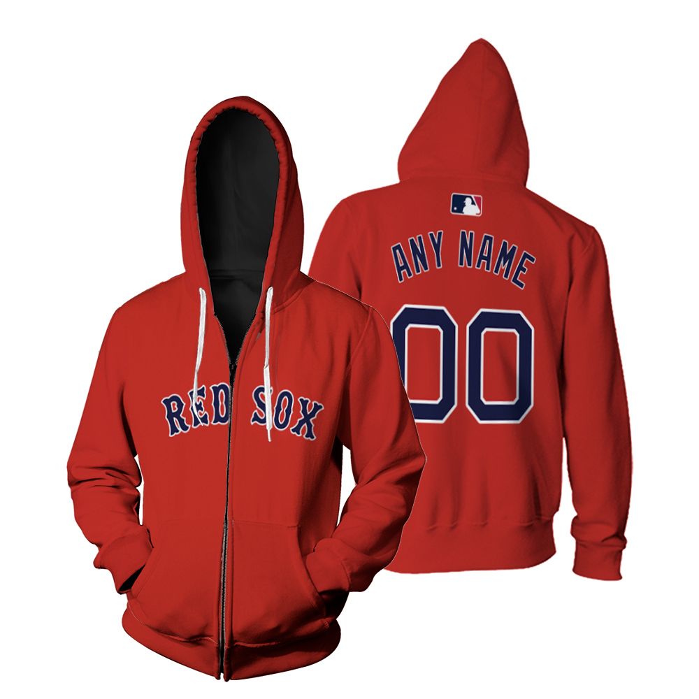 Boston Red Sox David Ortiz #34 Great Player MLB Baseball Team Majestic Navy 2019 shirt Style Gift For Boston Fans Zip Hoodie