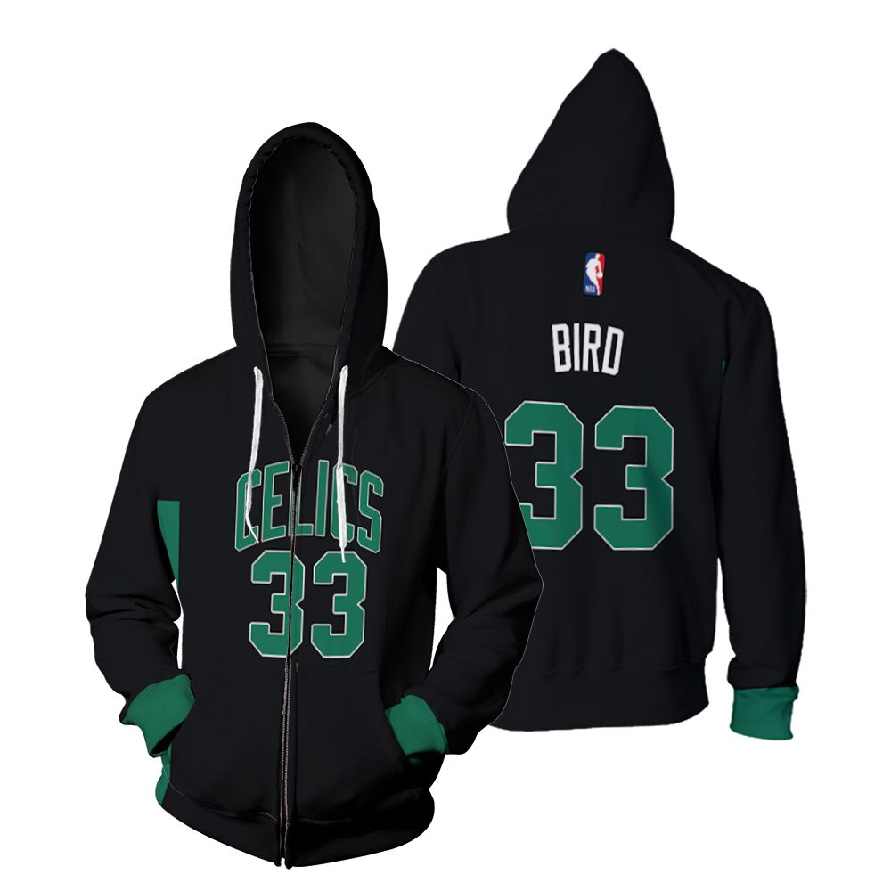 Boston Celtics Payton Pritchard #11 NBA Great Player Black Statement Edition 2019 3D Designed Allover Gift For Boston Fans Zip Hoodie