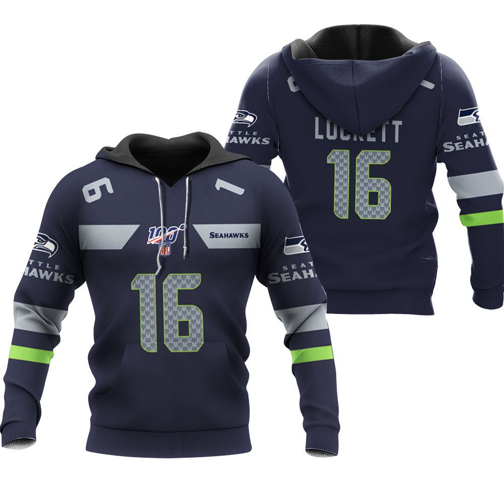 Seattle Seahawks Fan #12 NFL American Football Navy 100th Season 3D Designed Allover Gift For Seahawks Fans Hoodie