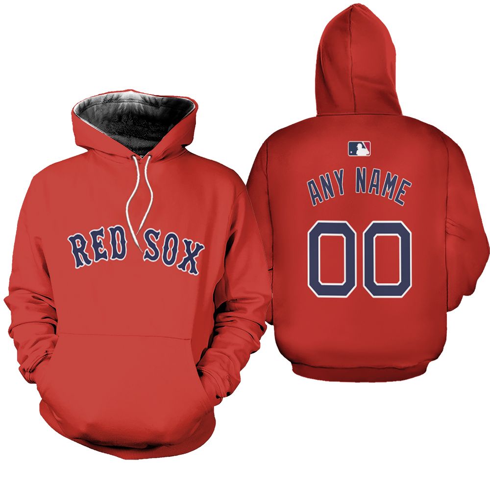 Boston Red Sox MLB Baseball Team Logo Majestic Player White 2019 3D Designed Allover Custom Gift For Boston Fans Hoodie
