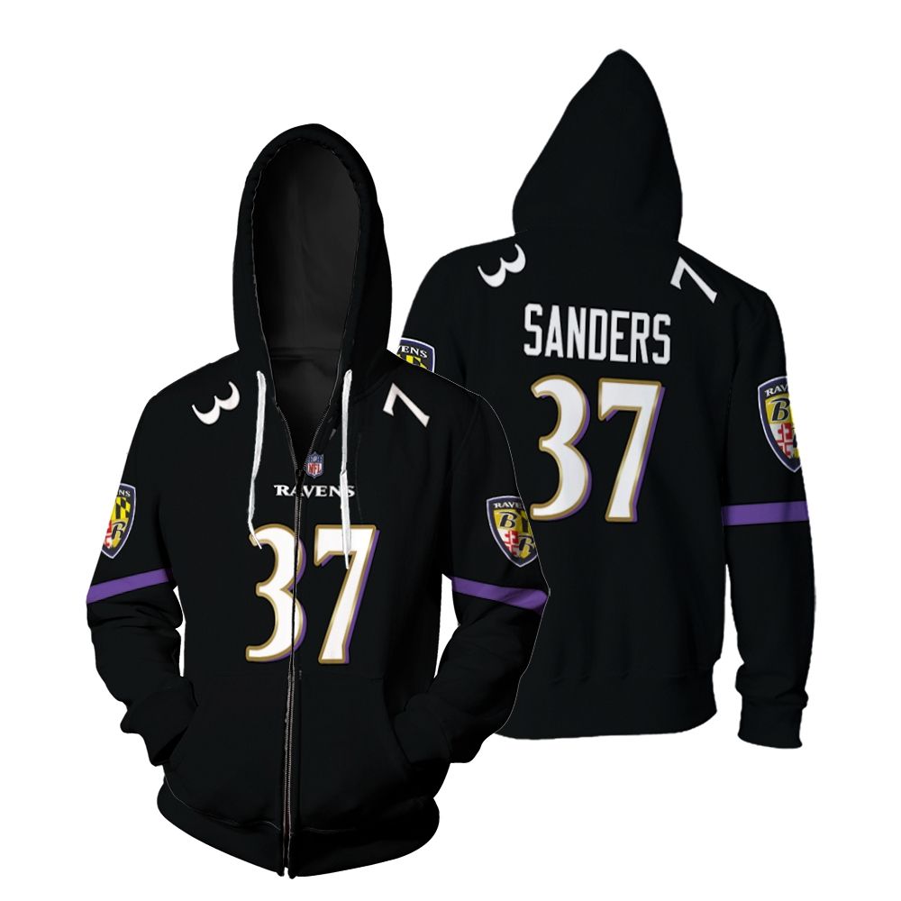 Baltimore Ravens NFL American Football Game shirt Black 2019 3D Designed Allover Custom Gift For Ravens Fans Hoodie