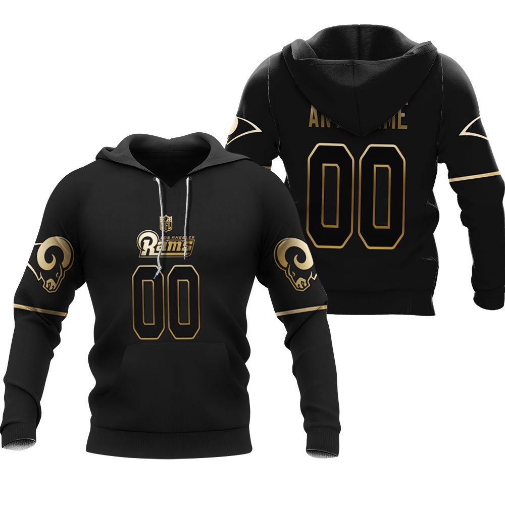 Los Angeles Rams Aaron Donald #99 NFL Great Player Black Golden Edition Vapor Limited shirt Style Gift For Rams Fans Hoodie