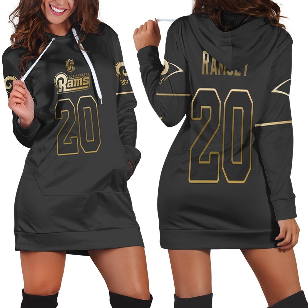 Los Angeles Rams NFL American Football Black Golden Edition Vapor Limited shirt Style Custom Gift For Rams Fans Hoodie Dress