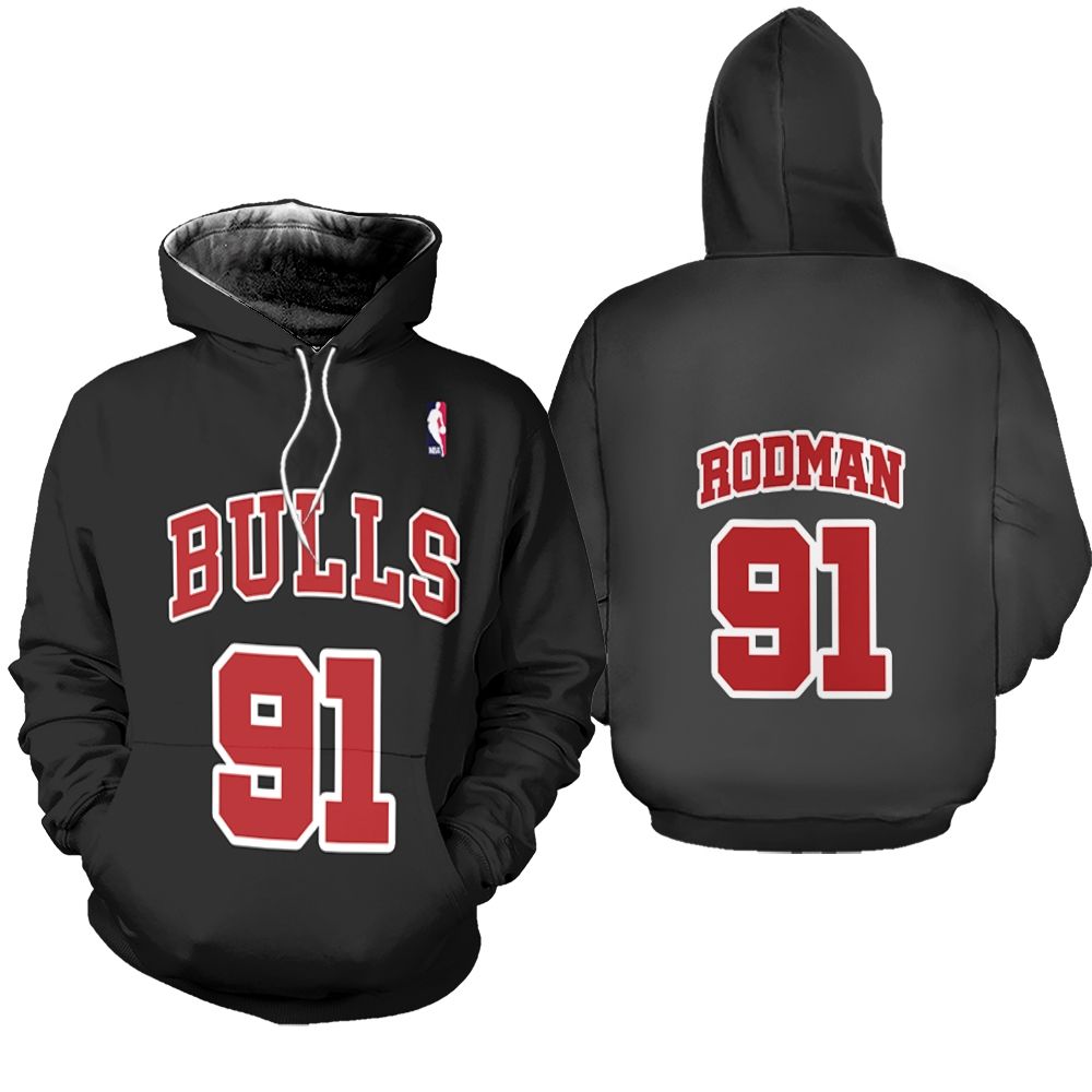 Chicago Bulls Dennis Rodman #91 NBA Great Player 2020 City Edition New Arrival Blue shirt Style Gift For Bulls Fans Hoodie