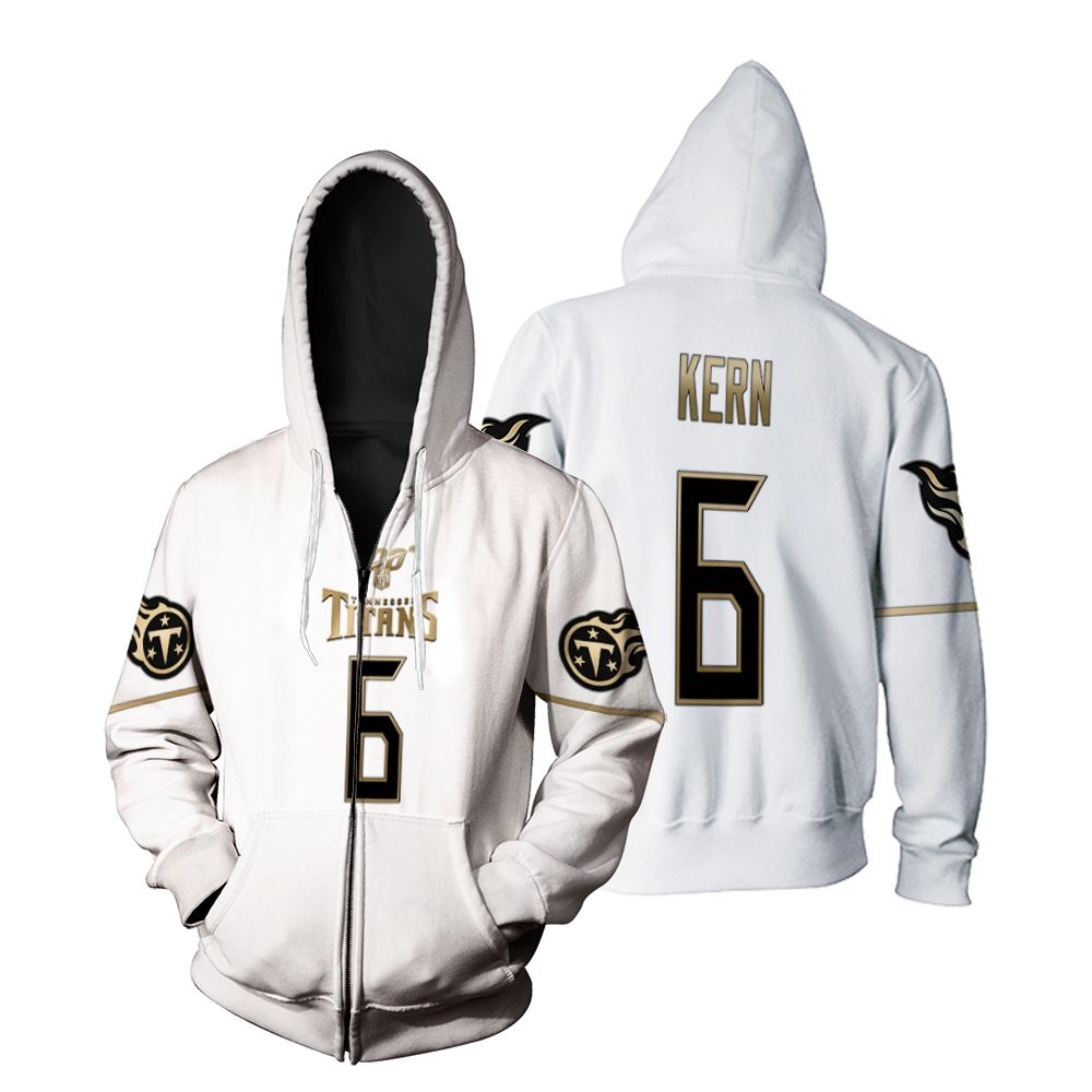 Tennessee Titans Derrick Henry #22 NFL Great Player White 100th Season Golden Edition shirt Style Gift For Titans Fans Zip Hoodie