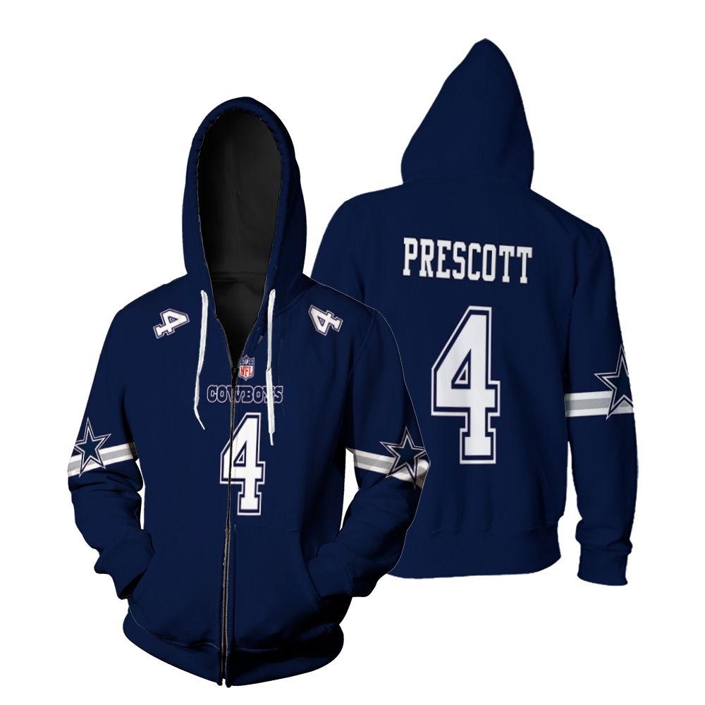Dallas Cowboys Emmitt Smith #22 Great Player NFL American Football Game Navy 2019 shirt Style Gift For Cowboys Fans Zip Hoodie