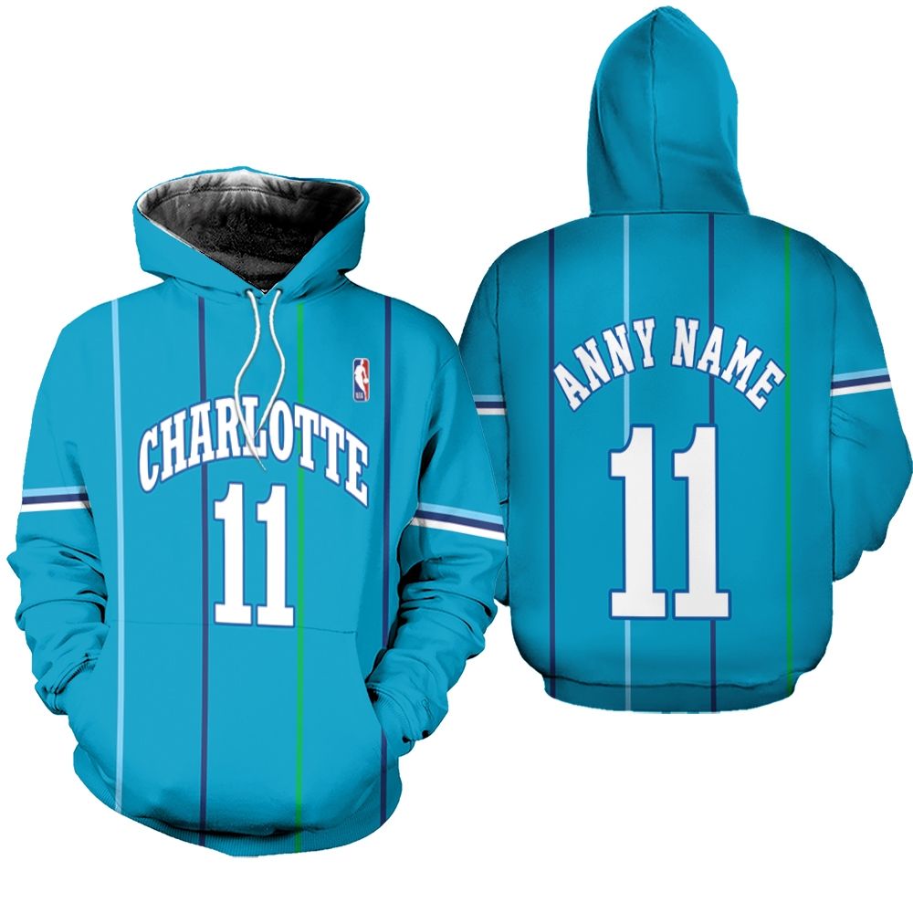 Charlotte Hornets Kenny Anderson #11 NBA Mitchell Ness Hardwood Classics Swingman Teal 2019 shirt Style Gift For Hornets Fans Zip Hoodie