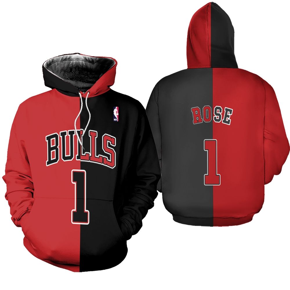 Chicago Bulls Derrick Rose #1 NBA Great Player Throwback Black shirt Style Gift For Bulls Fans 1 Hoodie