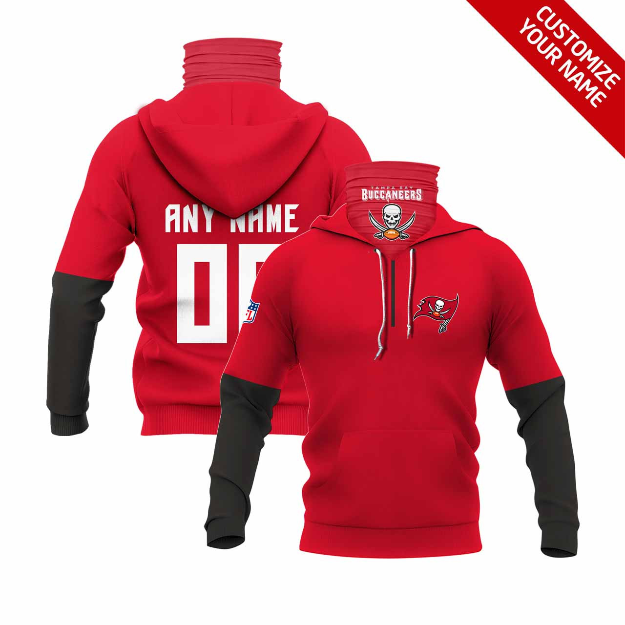 Tampa Bay Buccaneers #00 Any Name Mlb Team White Style Gift With Custom Number Name For Tampa Bay Buccaneers Fans Hoodie