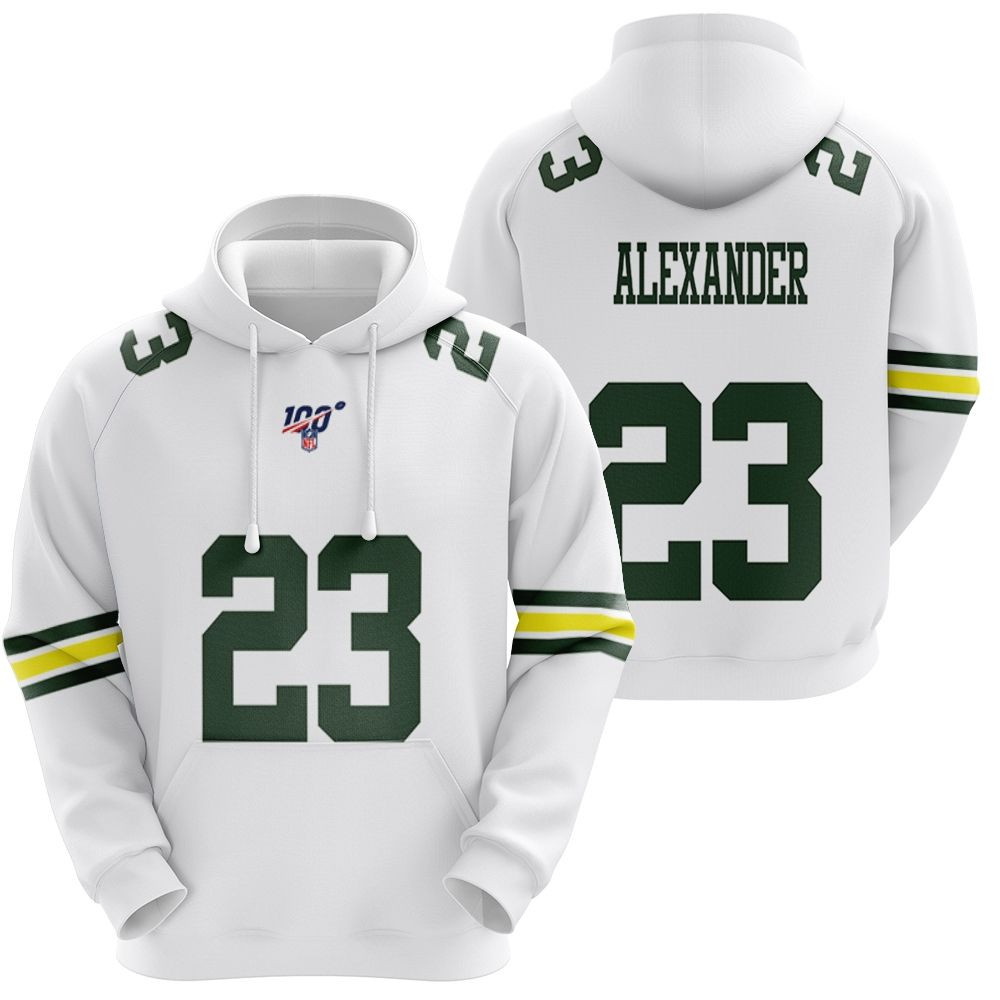 Green Bay Packers Kenny Clark #97 Nfl American Football Limited White 100th Season Style Gift For Packers Fans Hoodie