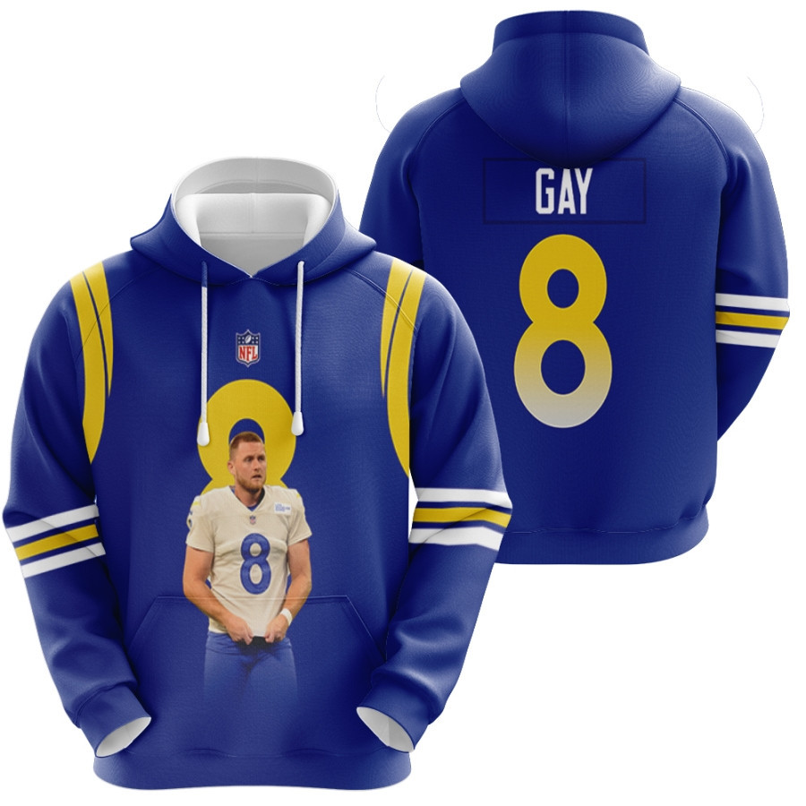 Los Angeles Rams Matthew Stafford 9 Nfl Great Player Royal 3d Designed Allover Gift For Rams Fans Hoodie