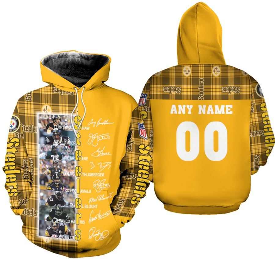 Pittsburgh Steelers Troy Polamalu 43 2020 Pro Football Hall Of Fame Nfl 3d Designed Allover Gift With Custom Name Number For Steelers Fans Zip Hoodie