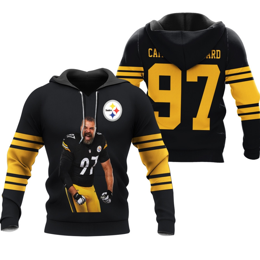 Pittsburgh Steelers Troy Polamalu 43 2020 Pro Football Hall Of Fame Nfl 3d Designed Allover Gift With Custom Name Number For Steelers Fans Zip Hoodie