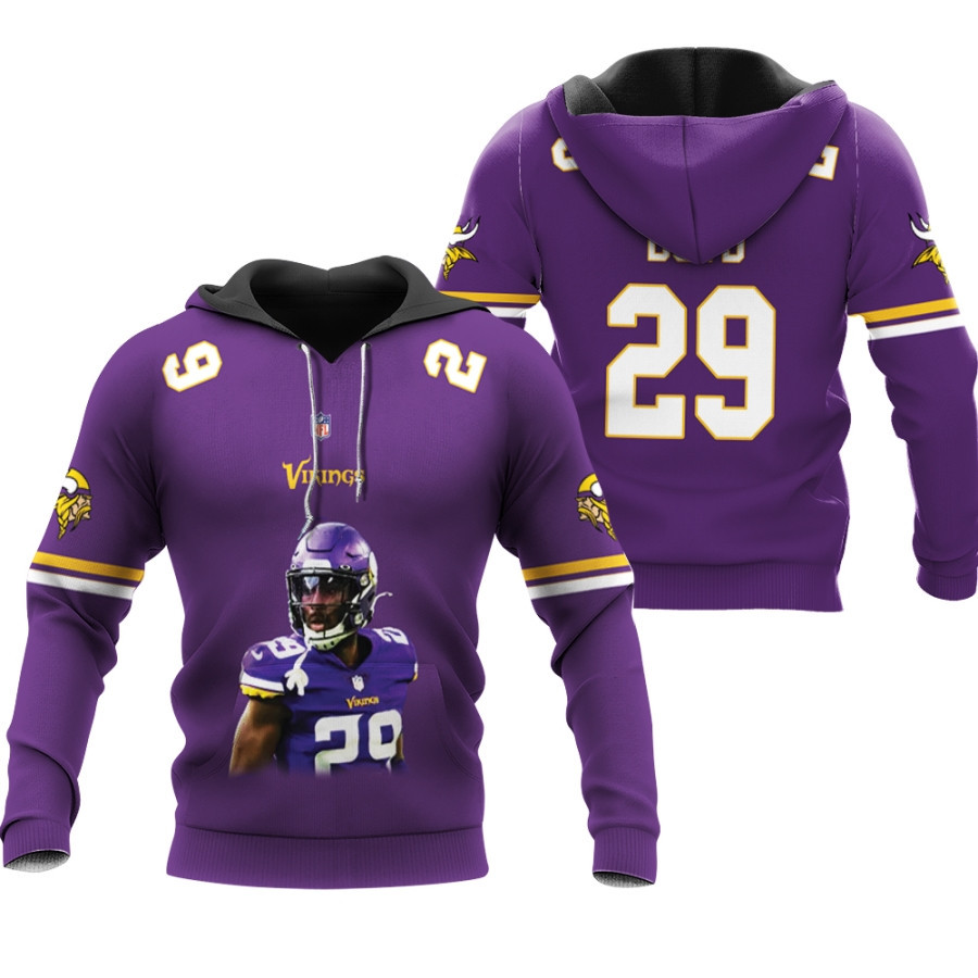 Minnesota Vikings Harrison Smith 22 Nfl Great Player Color Rush Purple 3d Designed Allover Gift For Vikings Fans Hoodie