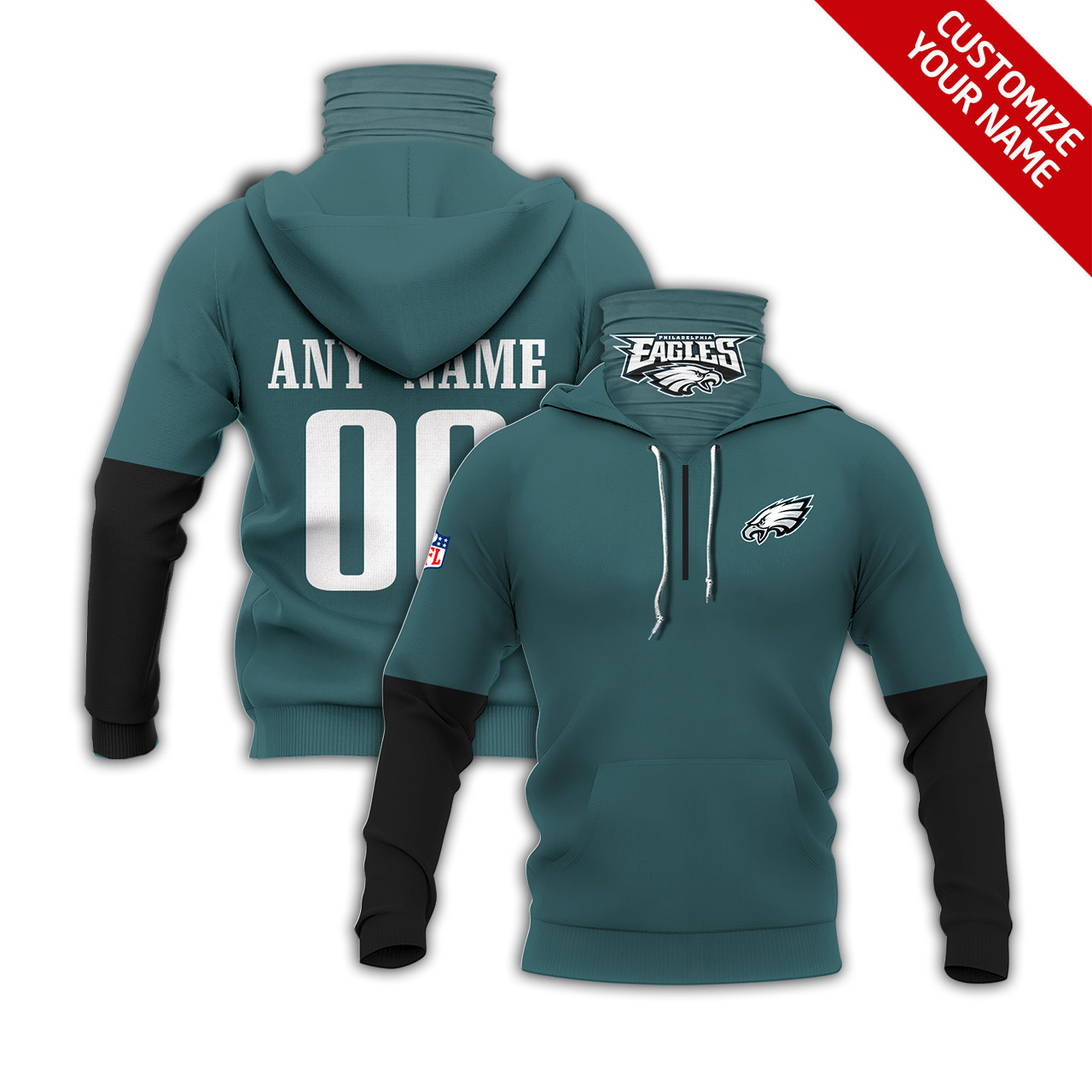 Philadelphia Eagles Super Bowl Champions Anniversary Personalized Name Blue Gift For Eagles Fans Hoodie