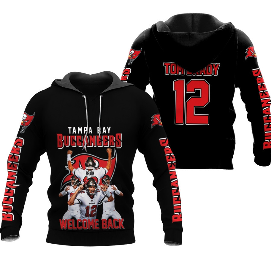Tampa Bay Buccaneers Tom Brandy Welcome Back Allover Designed Style Gift For Buccaneers Fans Tom Brady Fans Hoodie