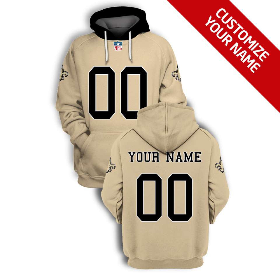 New Orleans Saints Super Bowl 44 Champs Personalized White Style Gift With Custom Number Name For Saints Fans Hoodie