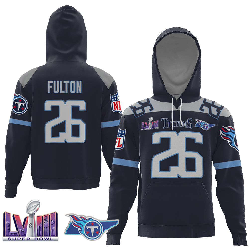 Kristian Fulton 26 Will Levis Tennessee Titans 2023 Nfl Draft Navy   All Printed – Men, Game