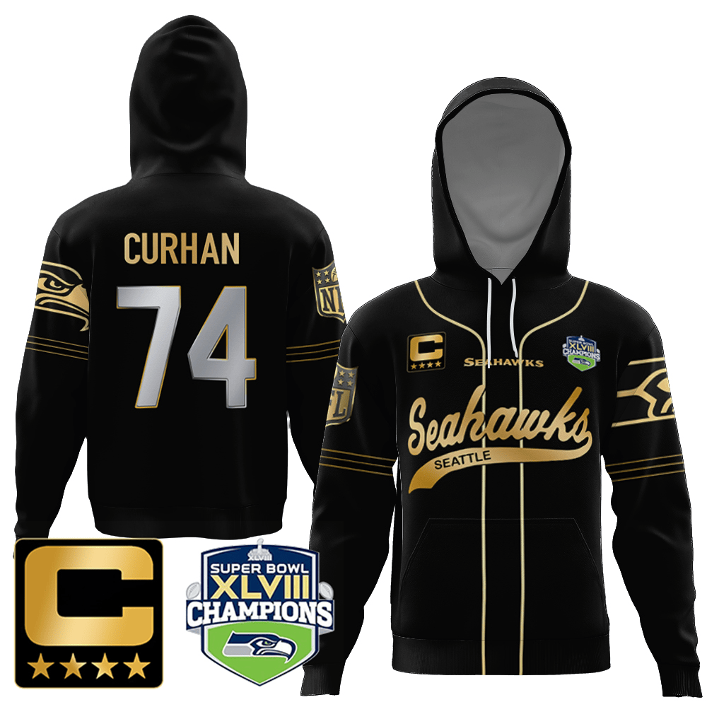 Jake Curhan Seahawks Throwback Gold Cool Base – All Stitched